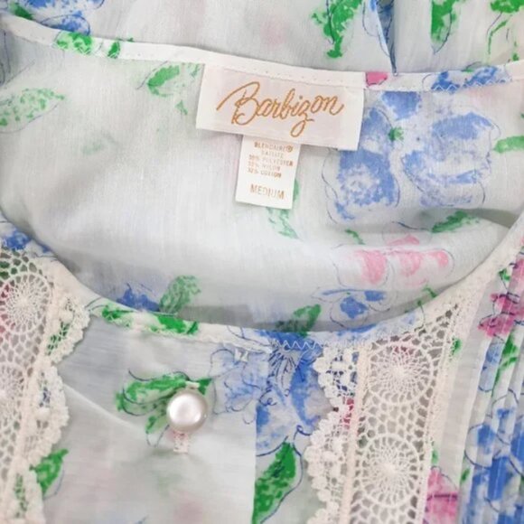 Vtg 70s floral cotton blend nightgown - Barbizon brand - Picture 5 of 11